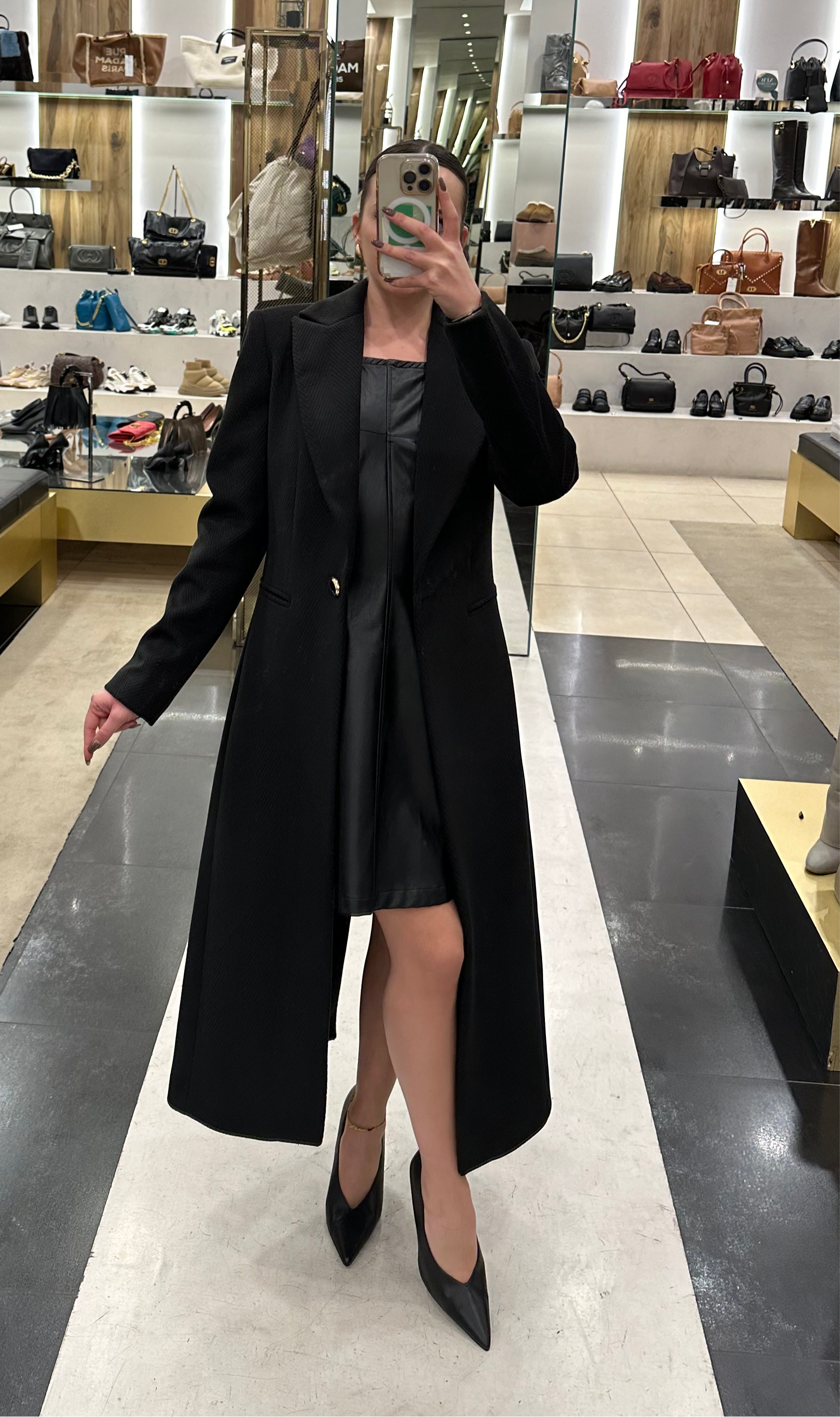 Cappotto lungo nero