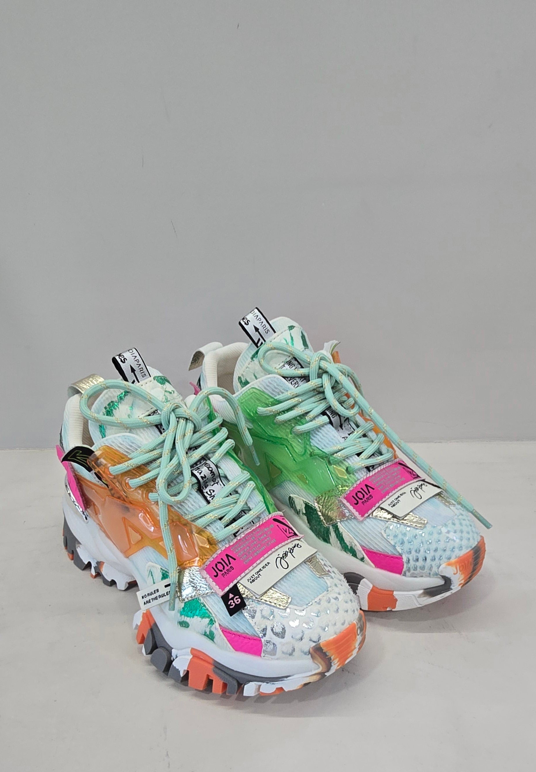 Sneaker Legion multicolor verde, fucsia, arancione Joia Paris