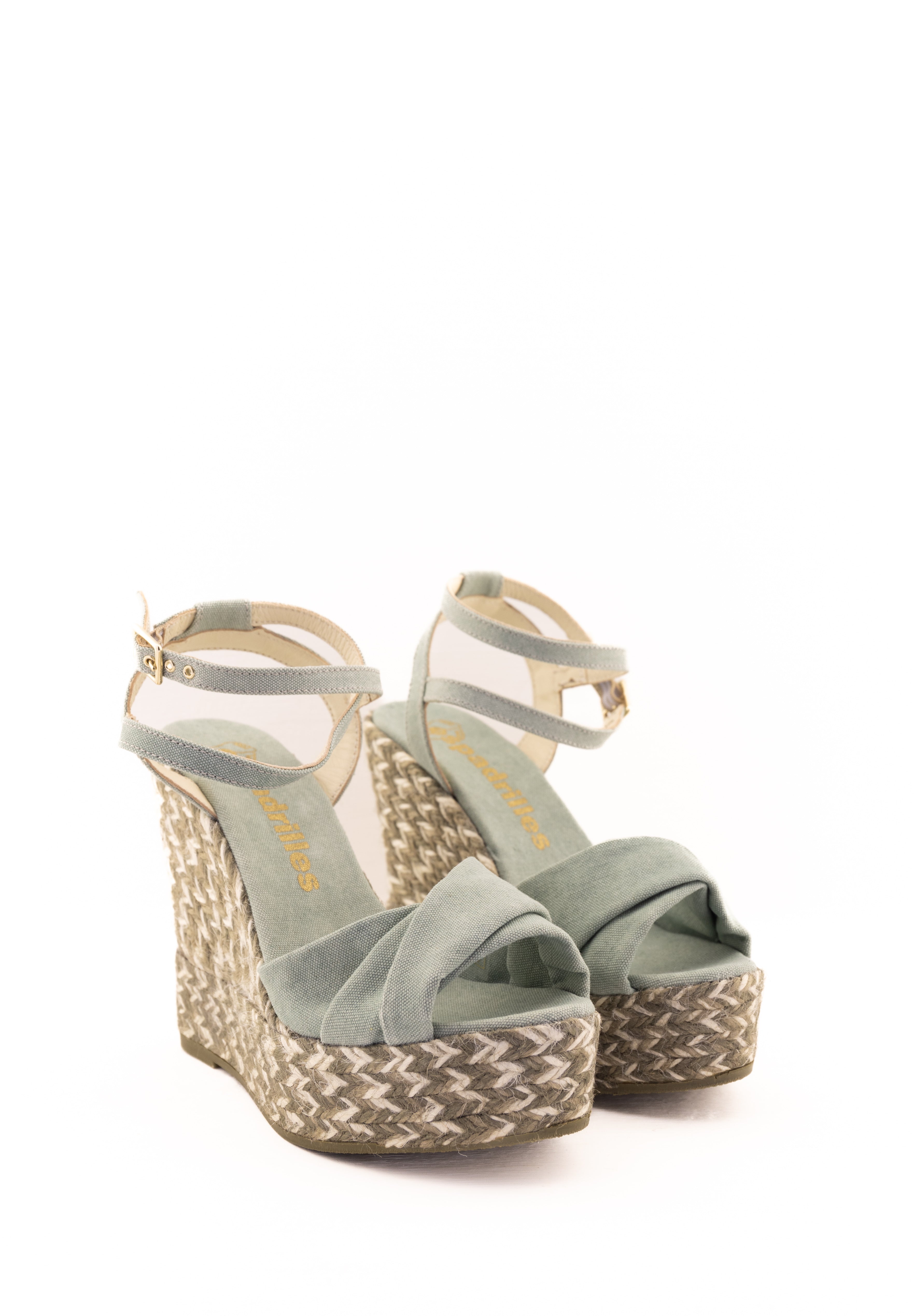 Zeppa alta Sala Pique verde Espadrilles - The Ordiginal