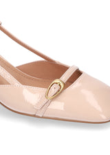 Scarpa con tacco lucida color nude Bibi Lou