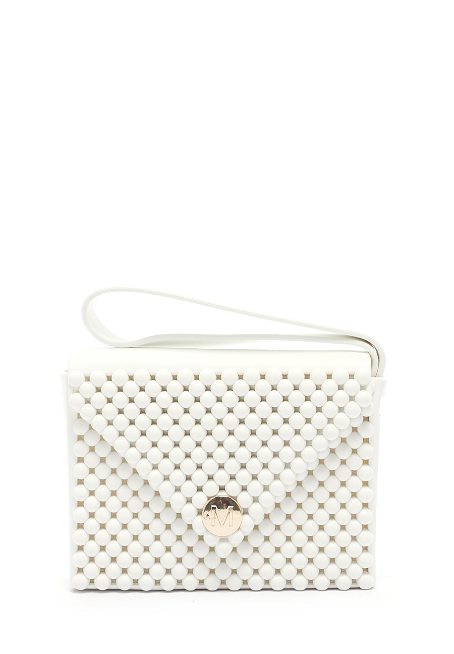 Portafoglio Flat Wallet Ball bianco Marc Ellis