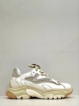 Sneaker Addict bianca, beige e oro Ash