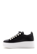 Sneaker nera con maxi-strass Emanuelle Vee