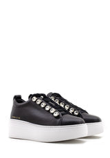 Sneaker nera con maxi-strass Emanuelle Vee