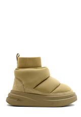 Stivaletto Indoor beige imbottito e trapuntato Ash