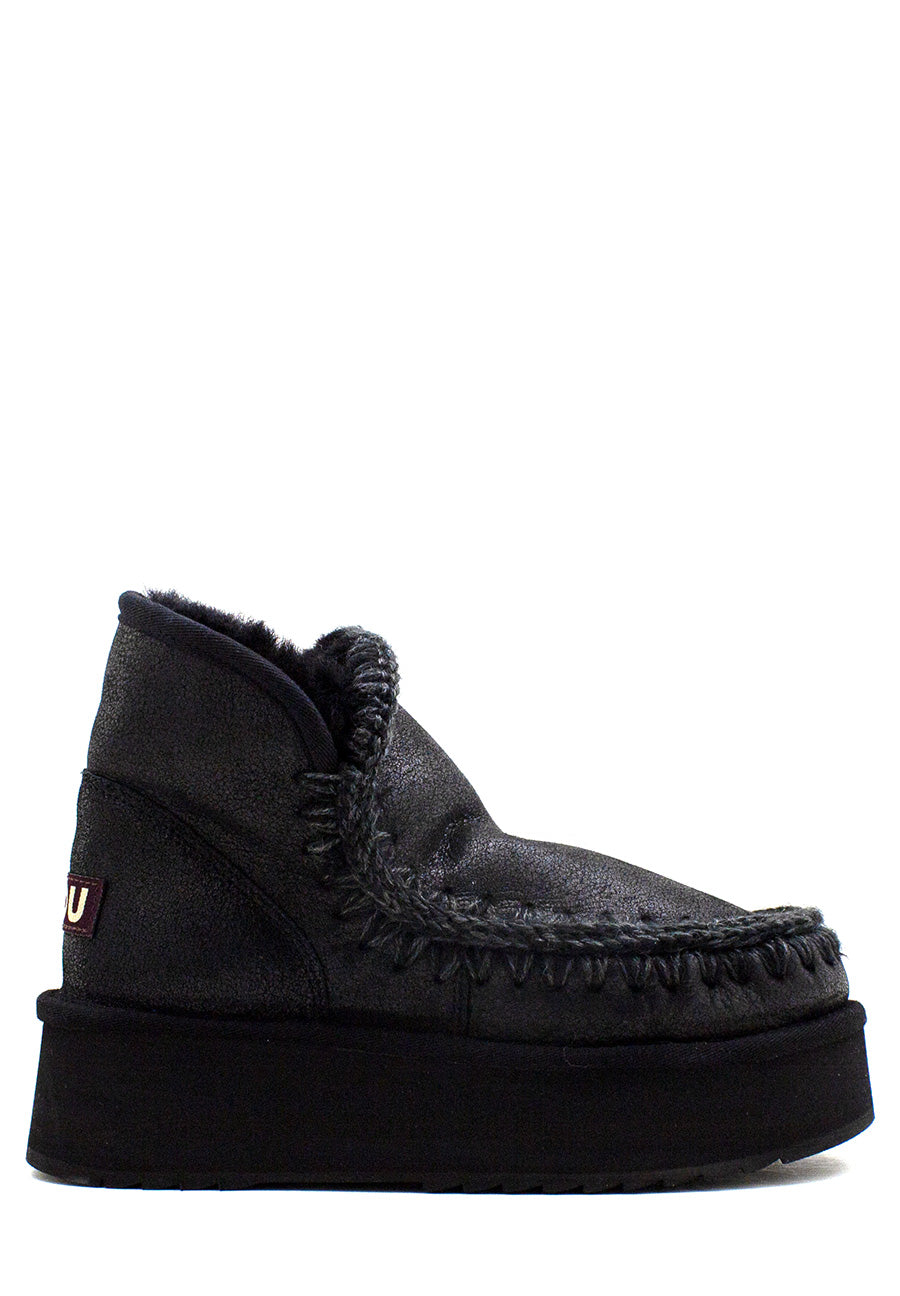 Tronchetto Mini Eskimo Platform Boot nero Mou