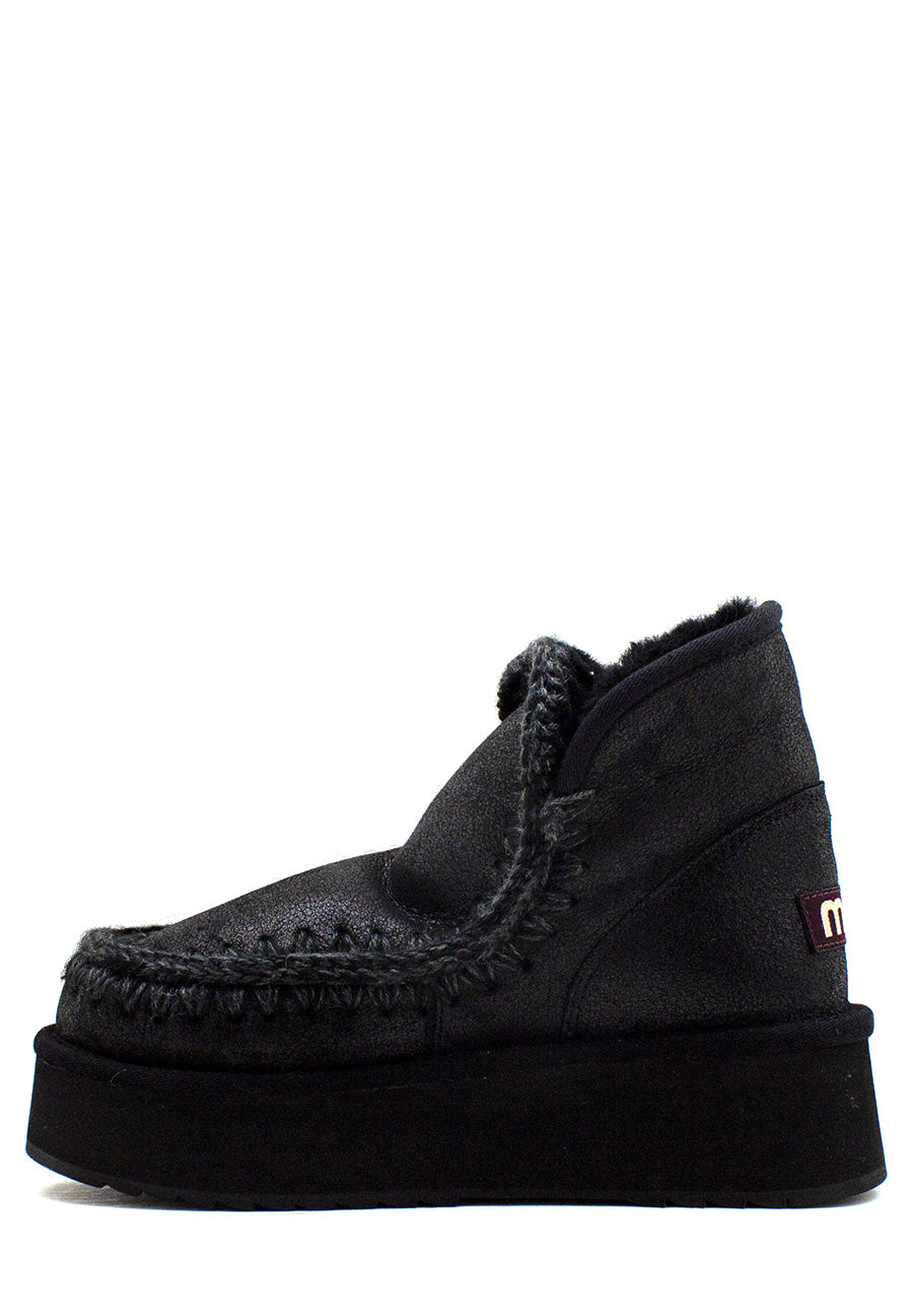 Tronchetto Mini Eskimo Platform Boot nero Mou