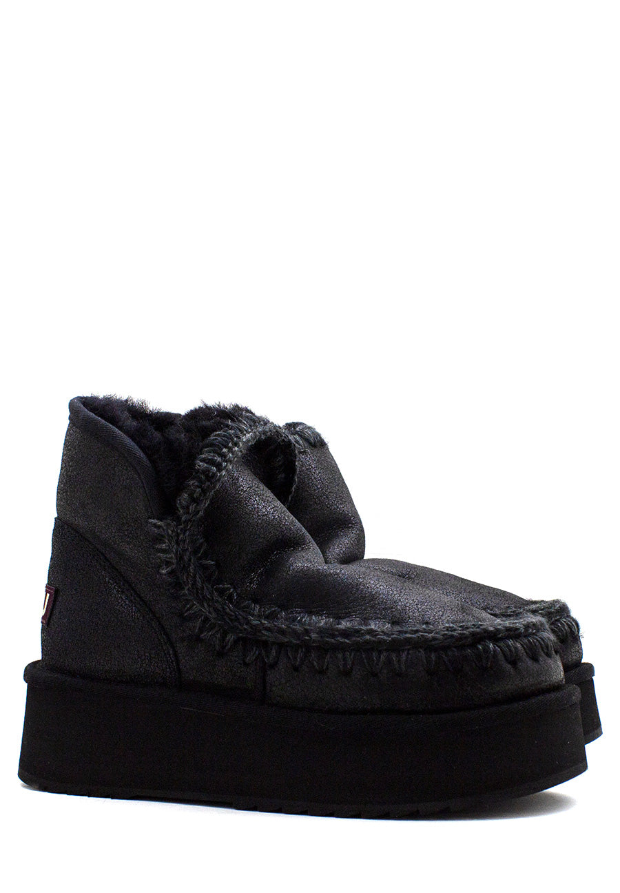 Tronchetto Mini Eskimo Platform Boot nero Mou