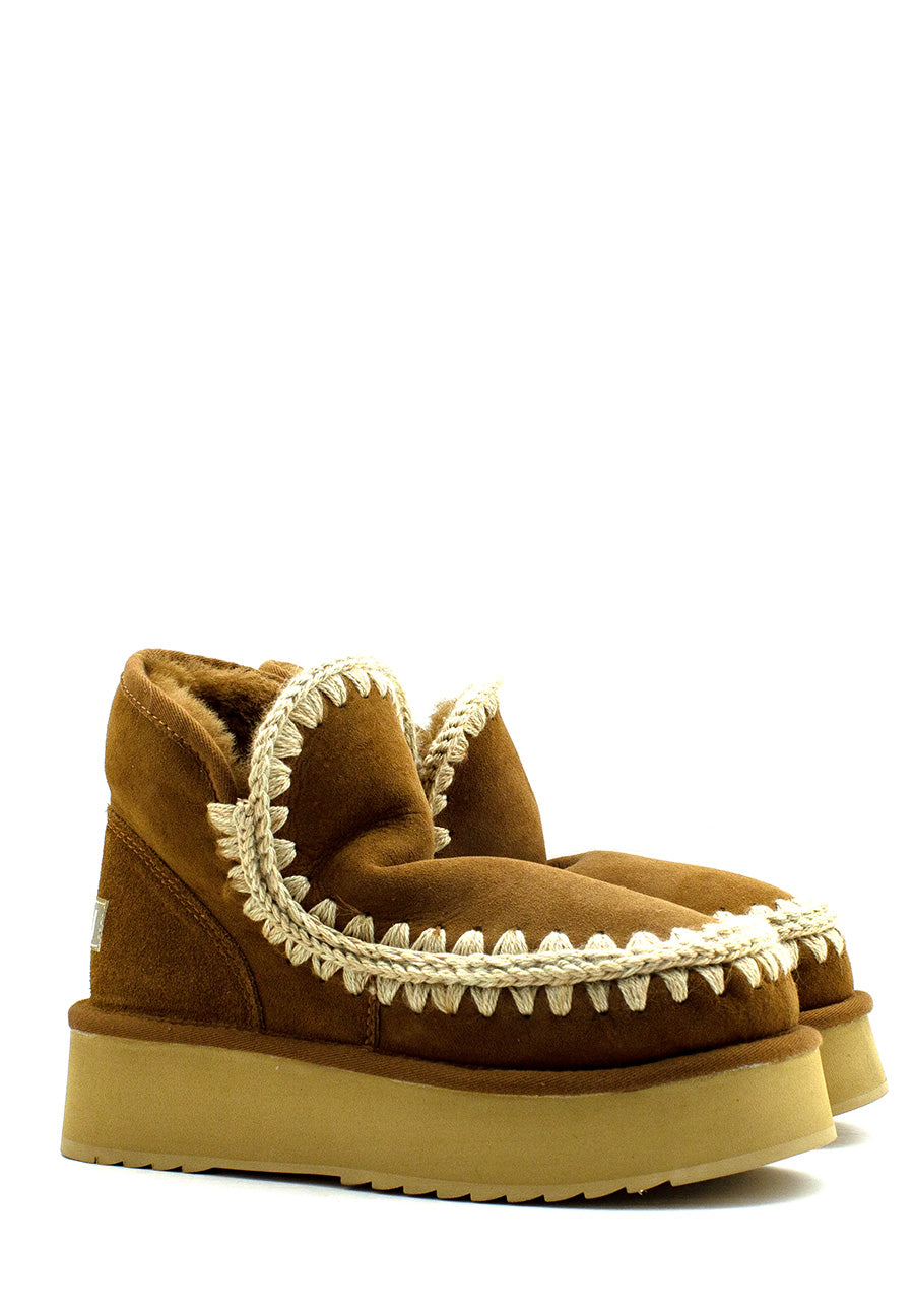 Tronchetto Mini Eskimo Platform Boot cuoio Mou