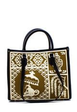 Shopper media Atena Willow in tessuto ocra My Best Bag