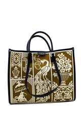 Shopper Atena Willow in tessuto ocra My Best Bag