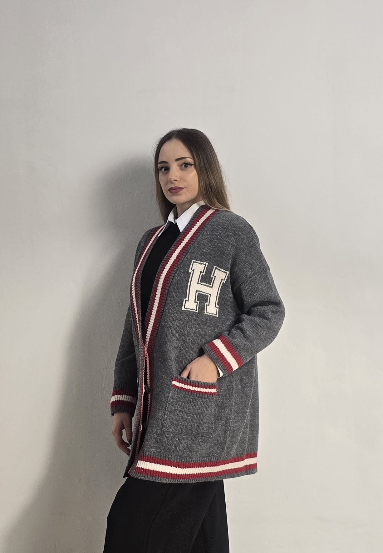 Cardigan college grigio HaveOne