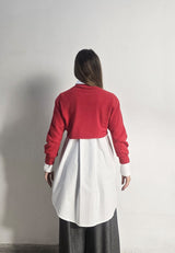 Maglione corto rosso collo alto Imperial