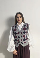 Gilet in maglia grigio Vicolo