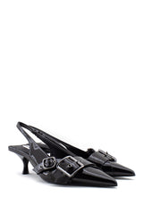 Slingback Stepback nero vernice Steve Madden