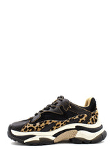 Sneaker Addict marrone con inserti leopardati Ash