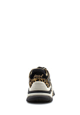 Sneaker Addict marrone con inserti leopardati Ash