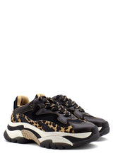 Sneaker Addict marrone con inserti leopardati Ash