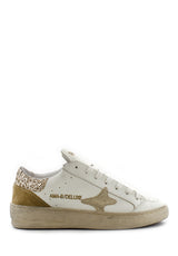 Sneaker bianca Slam retro glitter oro Ama Brand