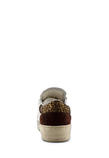 Sneaker bianca Slam retro glitter marrone Ama Brand