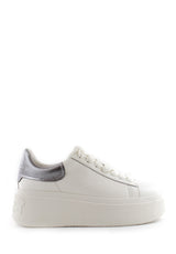 Sneaker Moby bianca con retro argento Ash