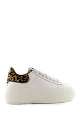 Sneaker Moby bianca con retro leopardato Ash