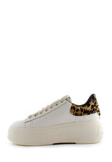 Sneaker Moby bianca con retro leopardato Ash