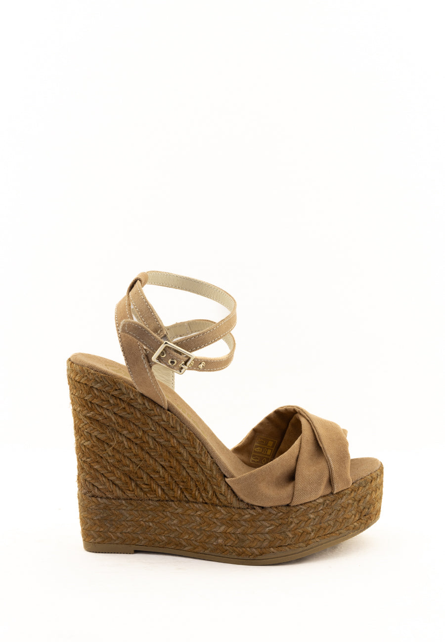 Zeppa alta Sala Pique cammello Espadrilles - The Original