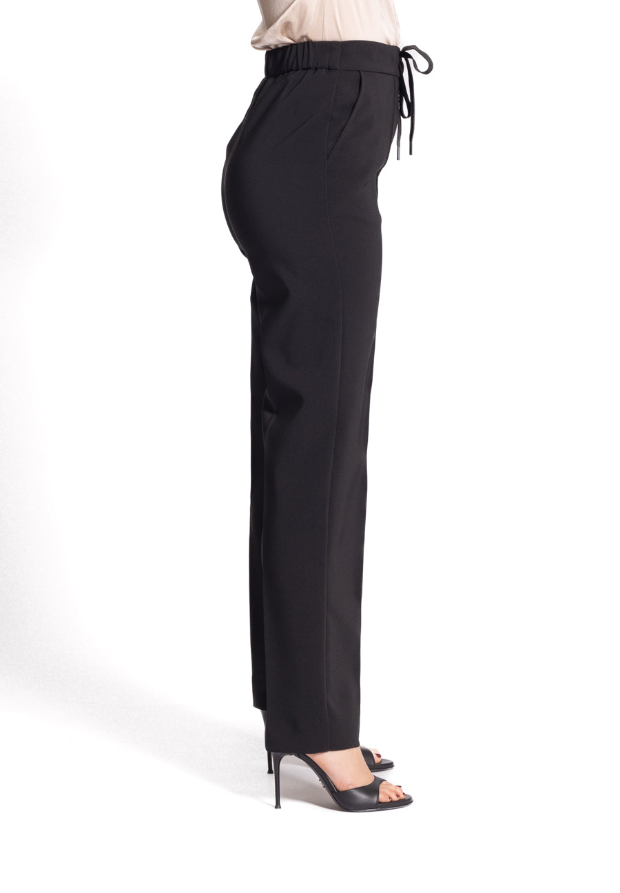 Pantalone Belfiore nero con coulisse Kocca