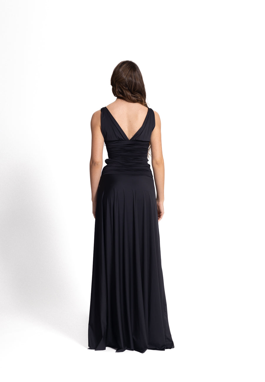 Abito Long Dress Amal nero Aniye By