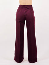 Pantalone palazzo bordeaux bande laterali Motel