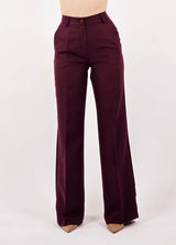 Pantalone palazzo bordeaux bande laterali Motel