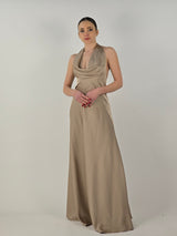 Abito lungo elegante beige Eleh