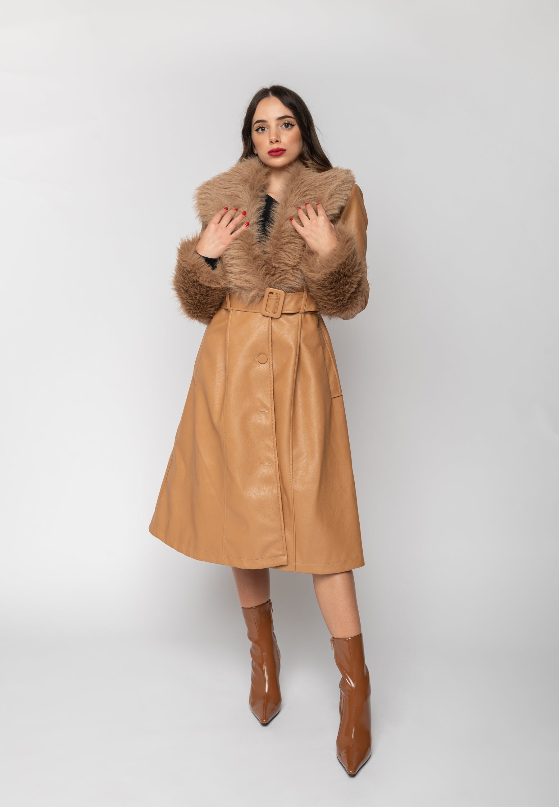 Cappotto Penelope Camel Aniye By Peccati di Stile