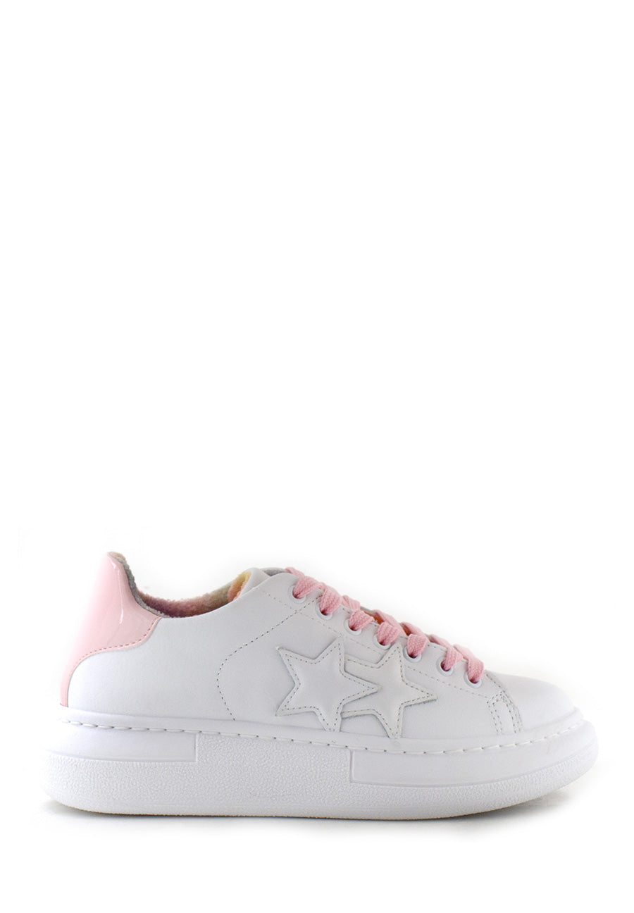 Sneaker bianca retro rosa 2STAR Peccati di Stile